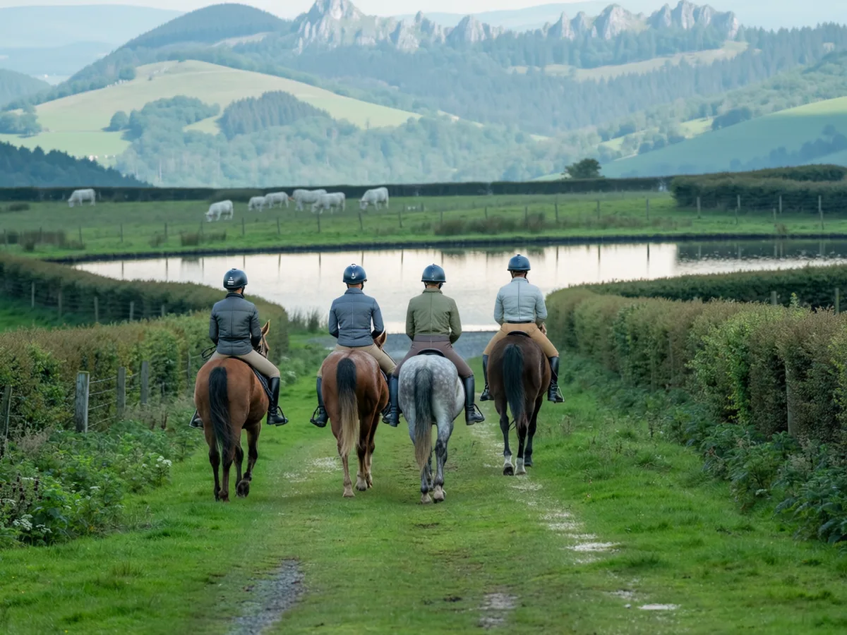 Balade à cheval dans le Rhône, autour de Saint Jean D'ardieres